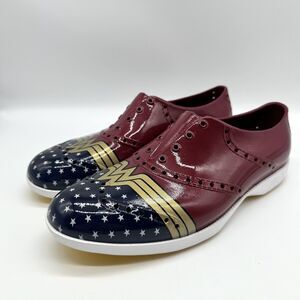 New Unisex BIION WONDER WOMAN WARNER BROTHERS Slip On Oxford Golf Shoes WM 9